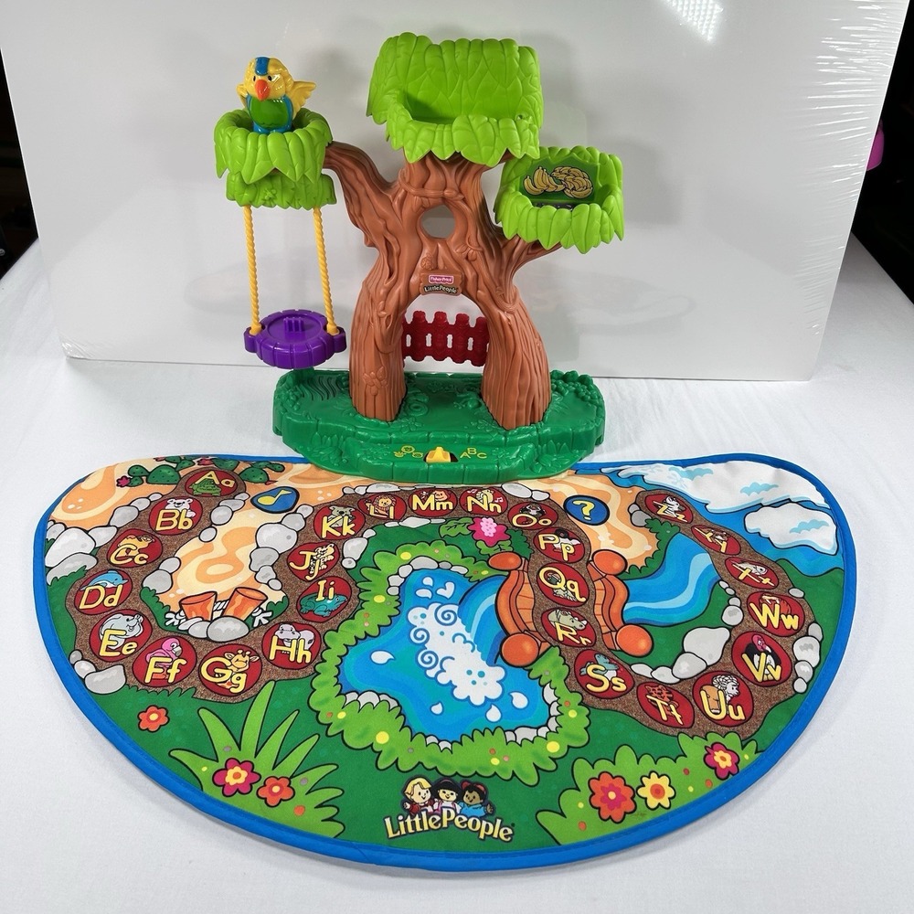 Fisher Price Little People Animal Sounds A to Z Learning Alphabet Zoo Mat WORKS
